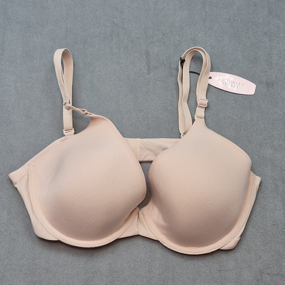 The Nakeds By Victoria's Secret Lined Perfect Coverage T-Shirt Bra Beige 34B NWT